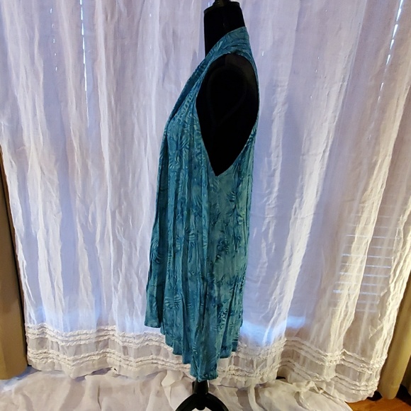 LOST RIVER LONG VEST CRINKLE WITH MATCHING SCARF - Picture 5 of 7